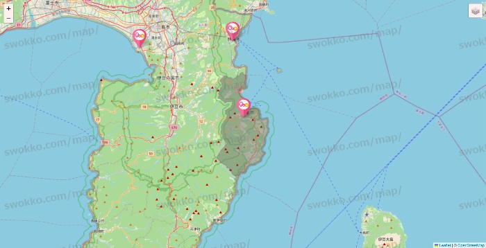 静岡県の愛の家の施設地図
