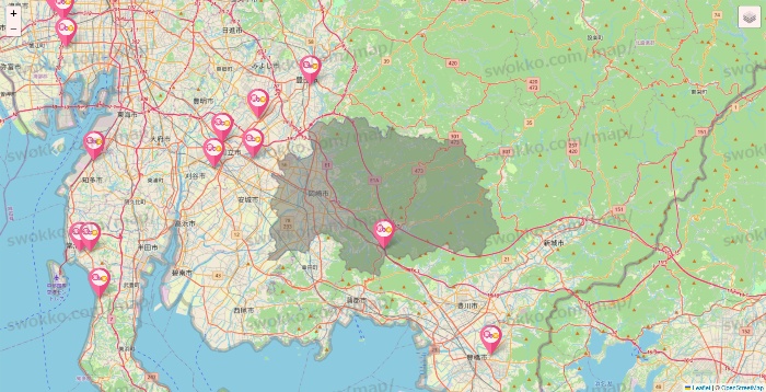 愛知県の愛の家の施設地図