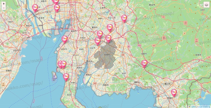 愛知県の愛の家の施設地図