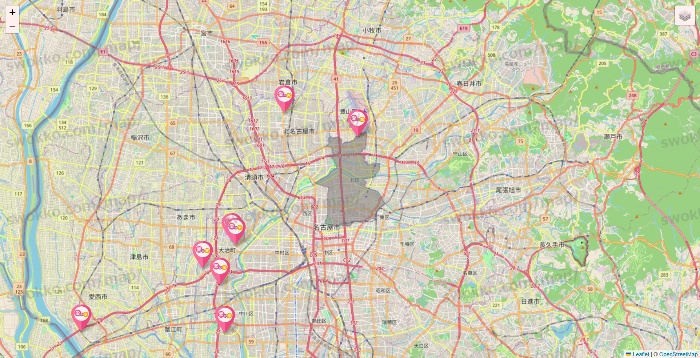 愛知県の愛の家の施設地図
