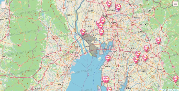 愛知県の愛の家の施設地図