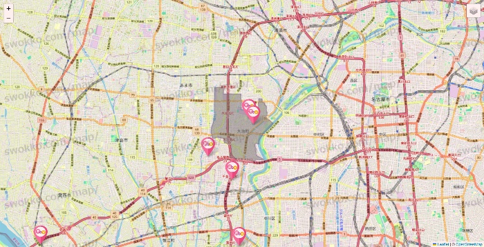 愛知県の愛の家の施設地図