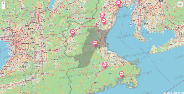 三重県の愛の家の施設地図