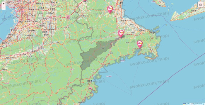 三重県の愛の家の施設地図