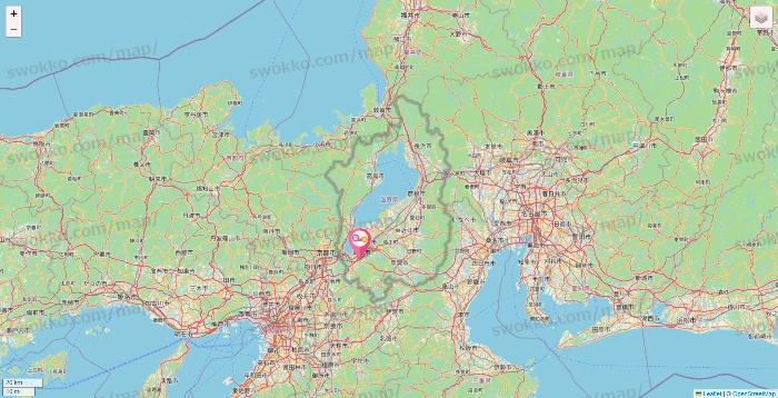 滋賀県の愛の家の施設地図