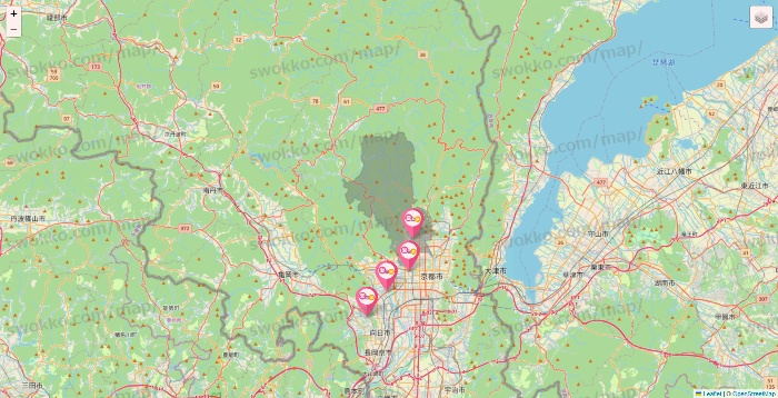 京都府の愛の家の施設地図