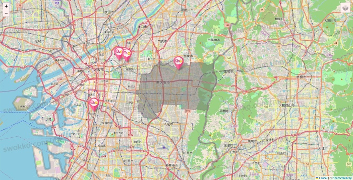 大阪府の愛の家の施設地図