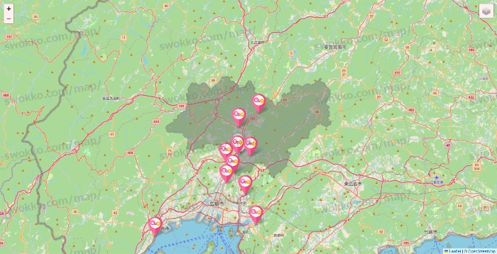 広島県の愛の家の施設地図
