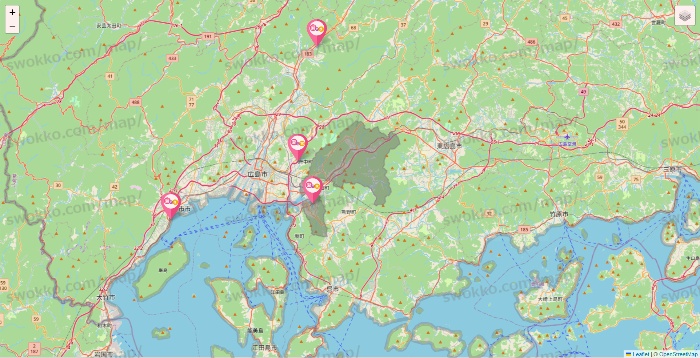 広島県の愛の家の施設地図