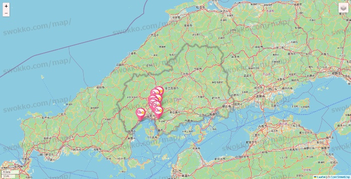 広島県の愛の家の施設地図