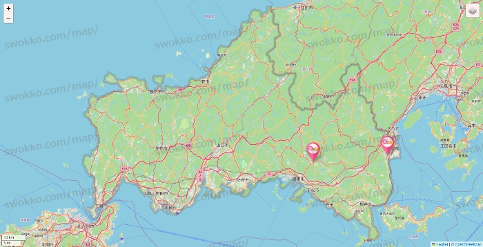 山口県の愛の家の施設地図