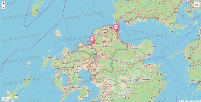 福岡県の愛の家の店舗地図