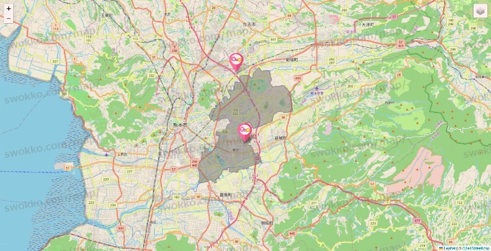熊本県の愛の家の施設地図