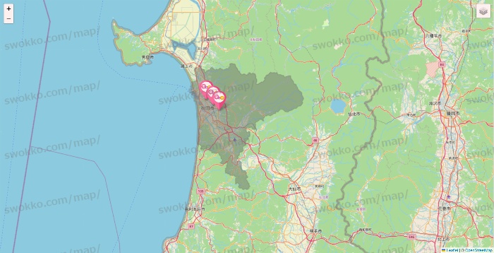 秋田県の愛の家の施設地図
