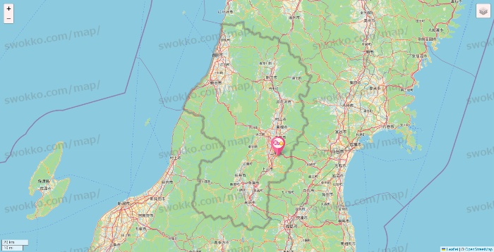 山形県の愛の家の施設地図
