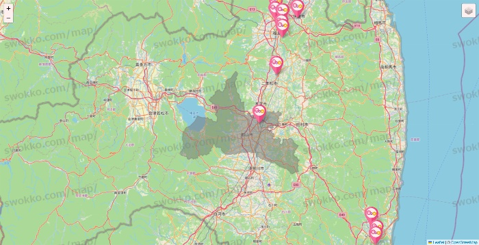 福島県の愛の家の施設地図