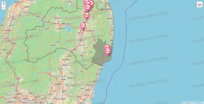 福島県の愛の家の施設地図