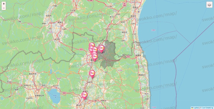 福島県の愛の家の施設地図