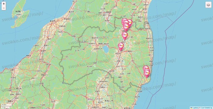 福島県の愛の家の施設地図