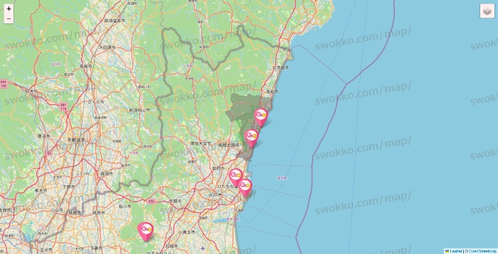 茨城県の愛の家の施設地図