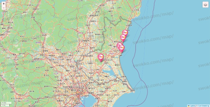 茨城県の愛の家の施設地図