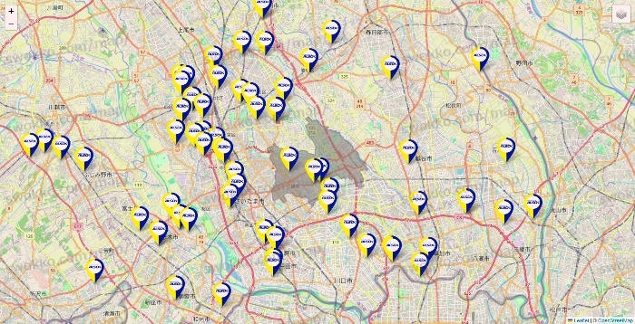 埼玉県のALSOKの介護の施設地図