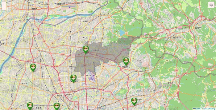 愛知県の亜熱帯の店舗地図