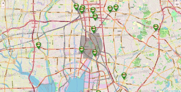 愛知県の亜熱帯の店舗地図