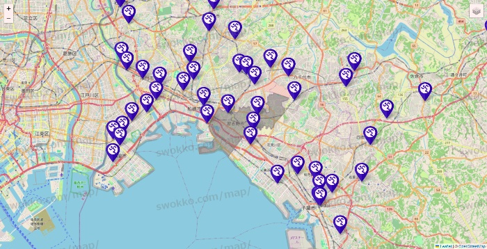 千葉県のエニタイムフィットネスの店舗地図