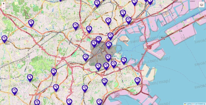 神奈川県のエニタイムフィットネスの店舗地図