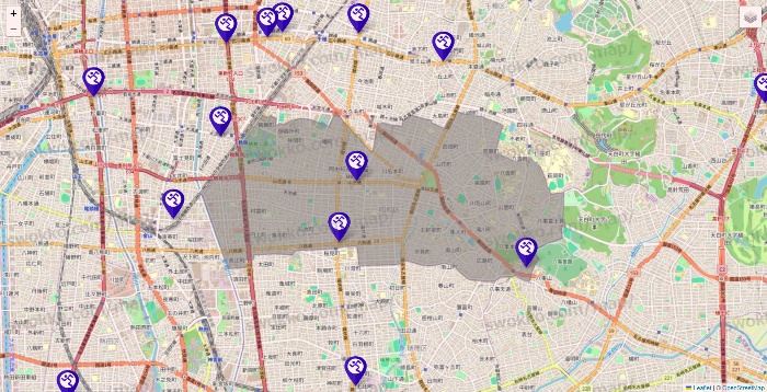 愛知県のエニタイムフィットネスの店舗地図