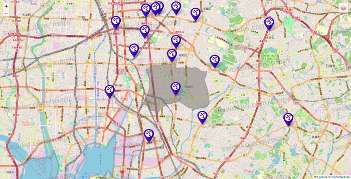 愛知県のエニタイムフィットネスの店舗地図