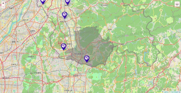 京都府のエニタイムフィットネスの店舗地図
