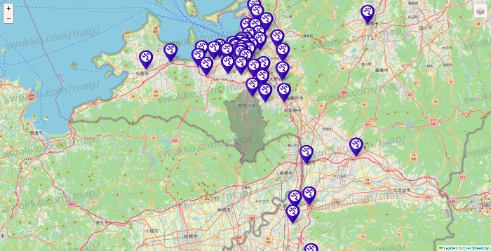 福岡県のエニタイムフィットネスの店舗地図