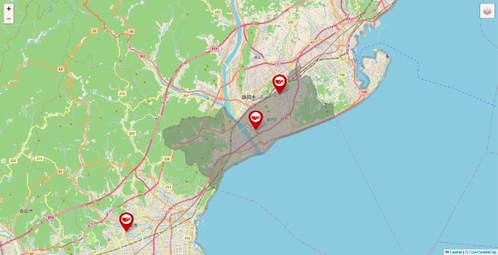 静岡県のアプレシオ（aprecio）の店舗地図