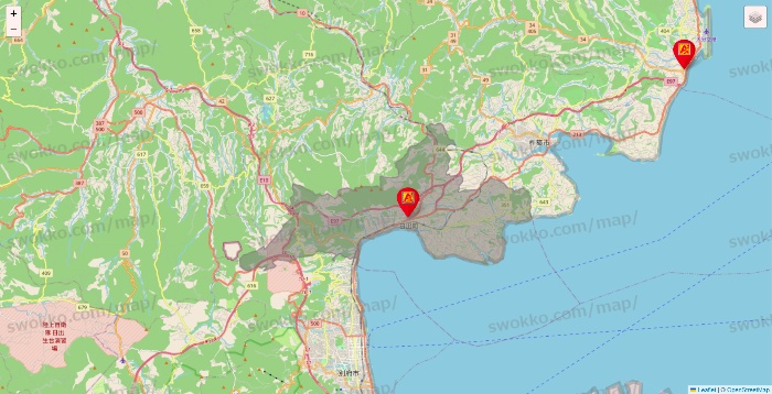 大分県のアタックスの店舗地図