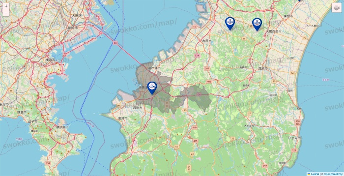 千葉県のアクトスの店舗地図