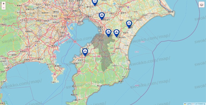 千葉県のアクトスの店舗地図