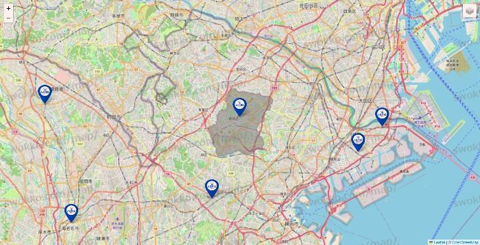 神奈川県のアクトスの店舗地図