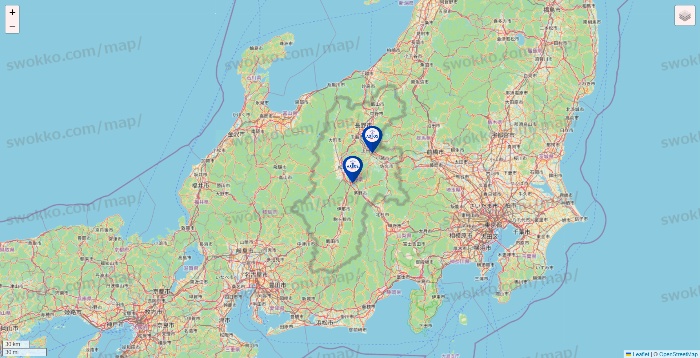 長野県のアクトスの店舗地図