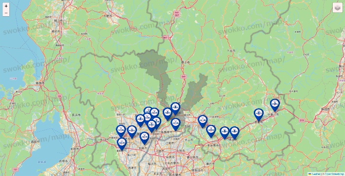 岐阜県のアクトスの店舗地図