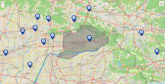 岐阜県のアクトスの店舗地図
