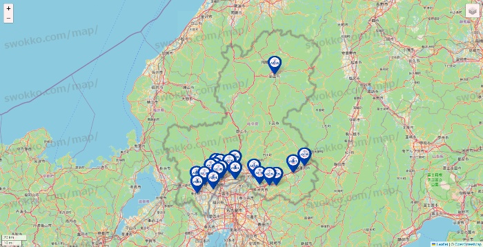 岐阜県のアクトスの店舗地図