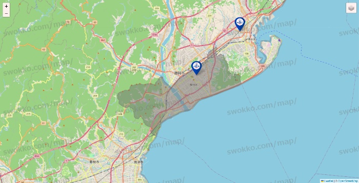 静岡県のアクトスの店舗地図