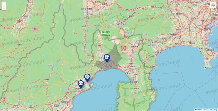 静岡県のアクトスの店舗地図
