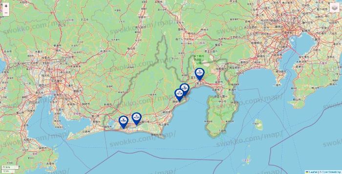 静岡県のアクトスの店舗地図