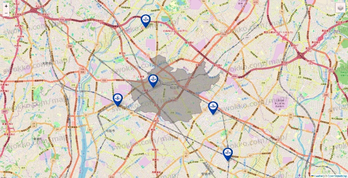 愛知県のアクトスの店舗地図