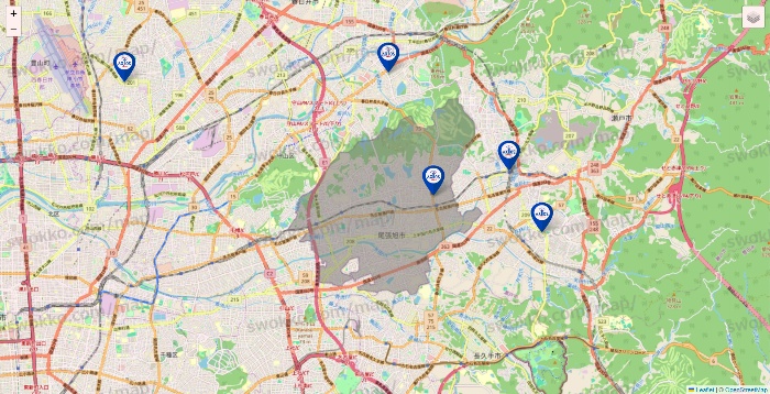 愛知県のアクトスの店舗地図