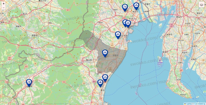 三重県のアクトスの店舗地図
