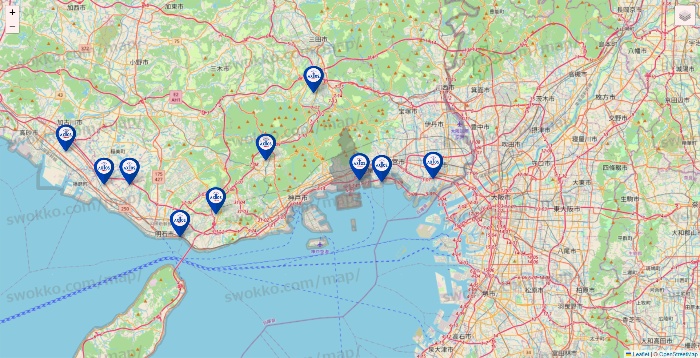 兵庫県のアクトスの店舗地図